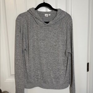 GAP Heather Gray Hooded Pullover, size L